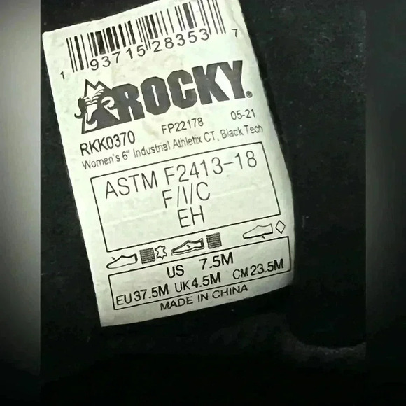 Rocky Industrial Athletix Hi-Top Composite Toe Work Shoe women’s size 7.5 NEW - Picture 6 of 15